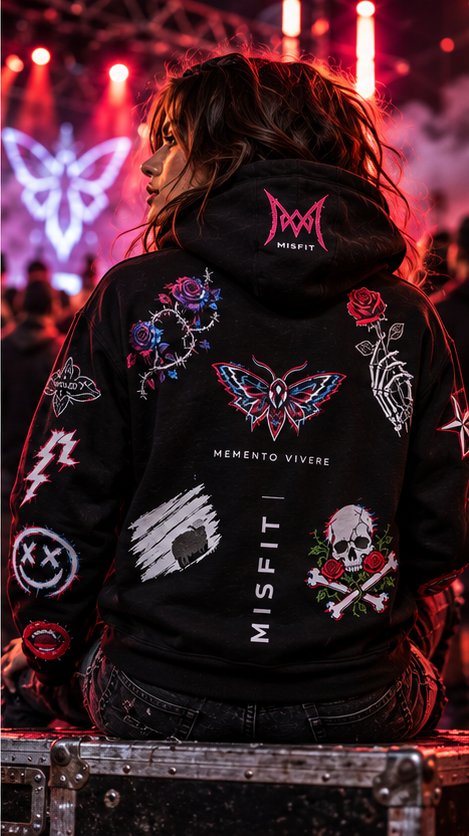 Retro-Tattoo Misfit Hoodie