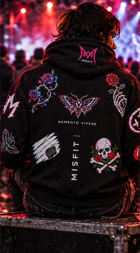 Retro-Tattoo Misfit Hoodie